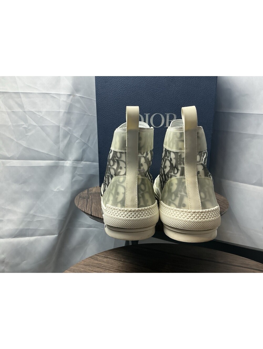 Dior B23 High-Top Sneaker in White and Gray - Picture 8 of 15
